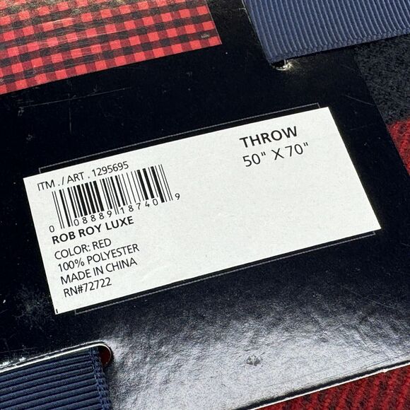 Pendleton Home Collection Rob Roy Luxe Throw Blanket 50 x 70 Red Black Plaid NEW - Picture 8 of 9